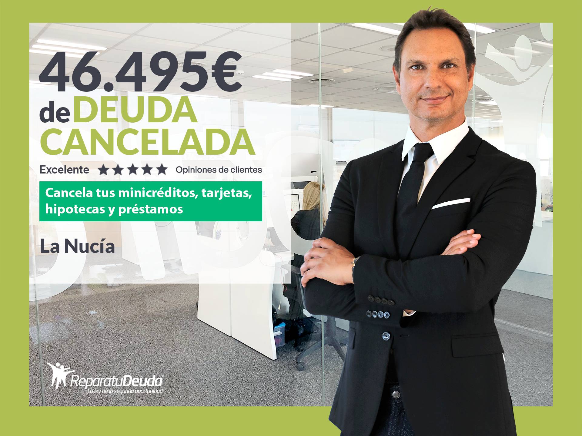 Repara tu Deuda Abogados cancela 46.495 € en La Nucía (Alicante) con la Ley de Segunda Oportunidad