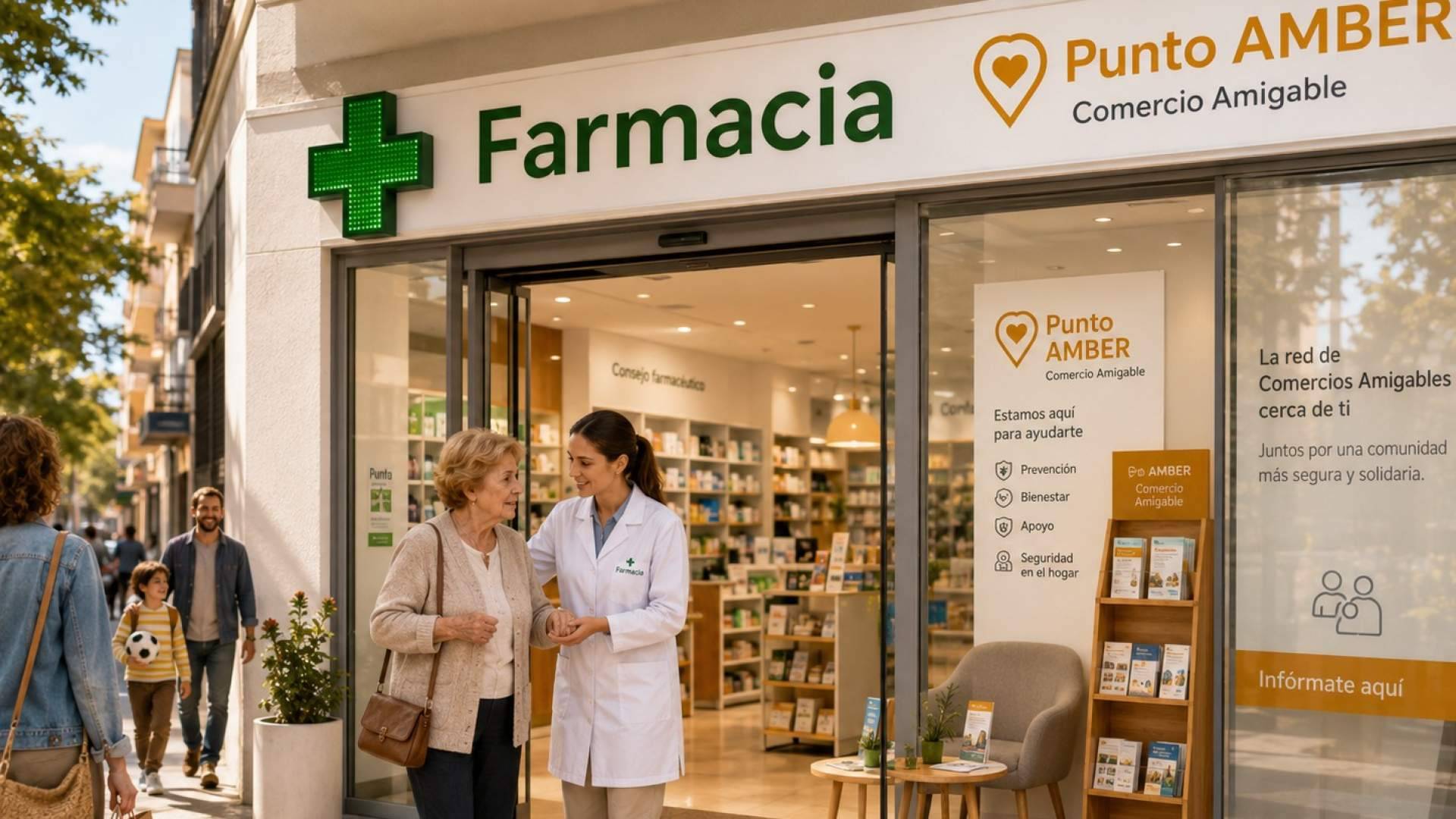 La Red de Comercios Amigables y Punto Amber acercar la ayuda de proximidad a barrios y municipios